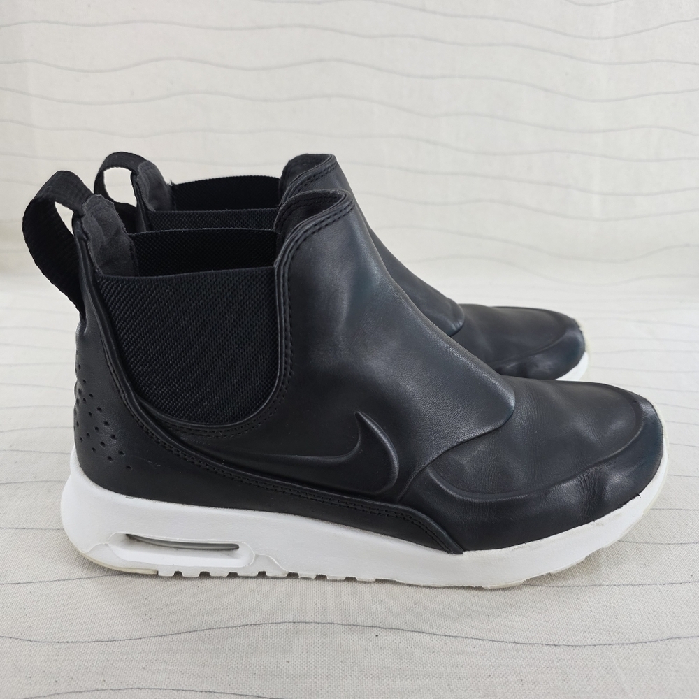 Nike Womens Air Max Thea Mid Black Leather Pull On Shoes 859550-001 Size 6